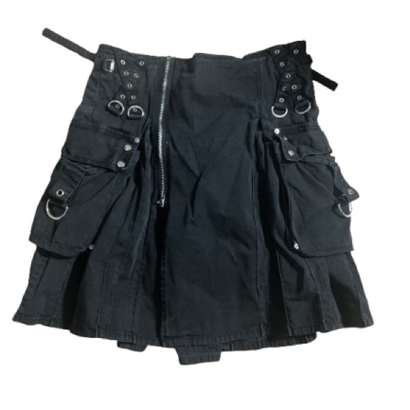Tripp nyc Other - Tripp NYC Men’s Daang Goodman Black Denim Goth Bondage Metal Punk Kilt Large